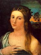 Palma Vecchio Portrait of a Young Woman ag oil painting